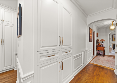 white cabinet doors built in pantry